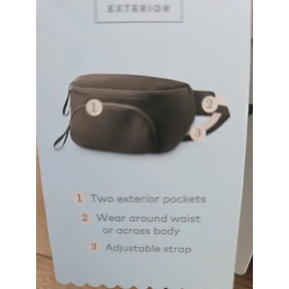 Cloud Island Diaper Sling Crossbody Diaper Bag Black w/ Changing Pad NEW